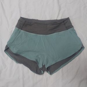 Outdoor Voices "The Exercise" Running Shorts  Colorblock Green Size Medium